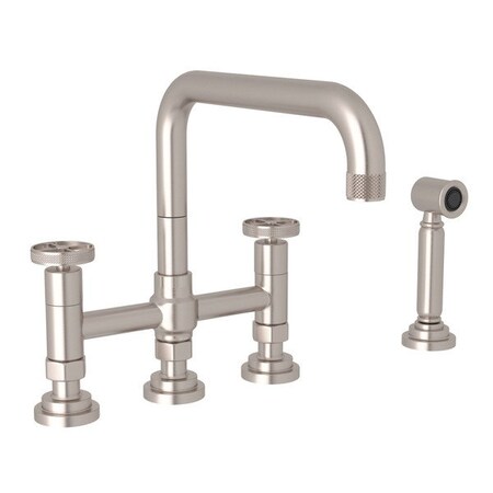 Rohl Campo Bridge Kitchen Faucet With Side Spray A3358IWWSSTN-2
